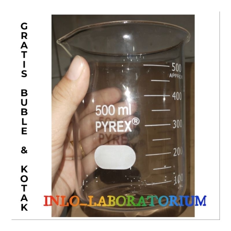 Jual Beaker Glass PYREX & IWAKI 500 ml/Beakerglass/Beaker/Beker/Gelas ...