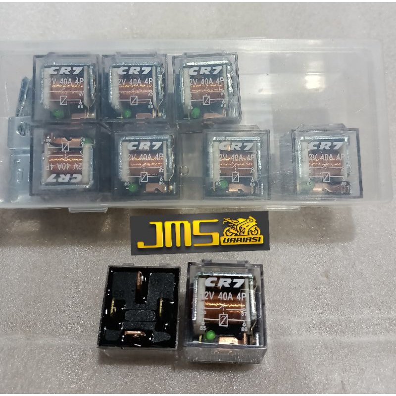Jual relay klakson CR7 kaki 4 cocok untuk semua motor dan kelakson