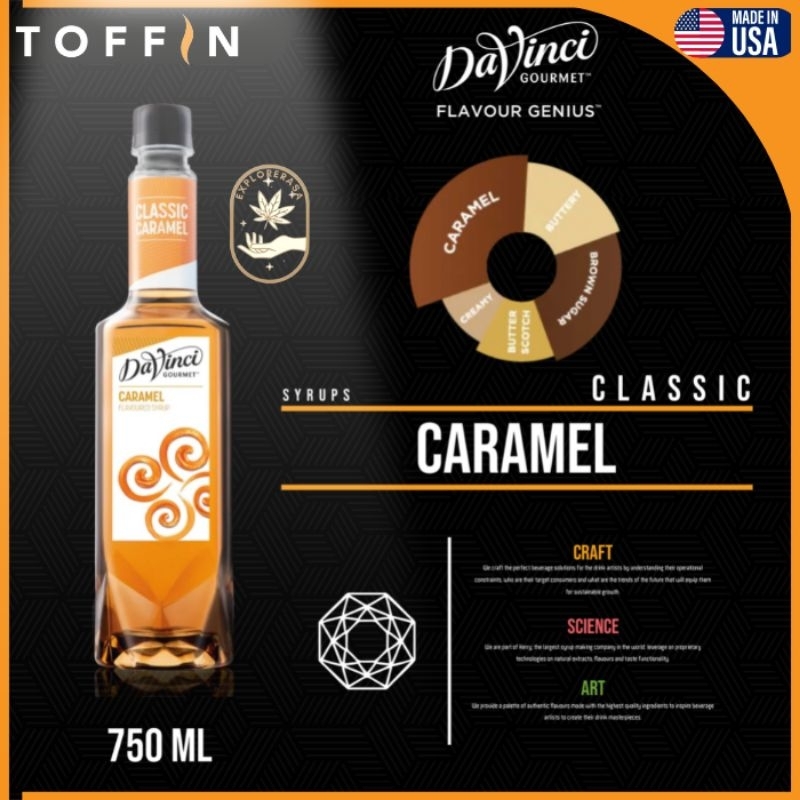 Jual Davinci Syrup Rasa Caramel 750ml Shopee Indonesia