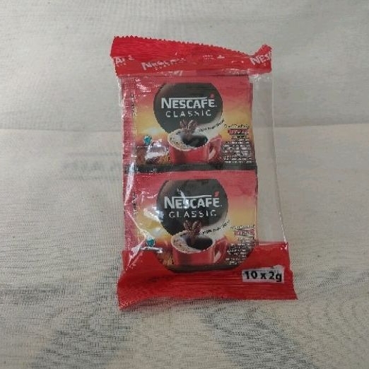 Jual Nescafe Classic Sachet 10 x 2 gr , Minuman kopi coffee renteng