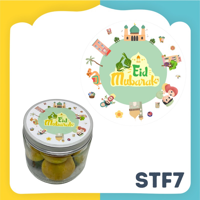 Jual (1Pak =20) STF ~ Stiker Bulat Label Toples idul fitri, Stiker ...
