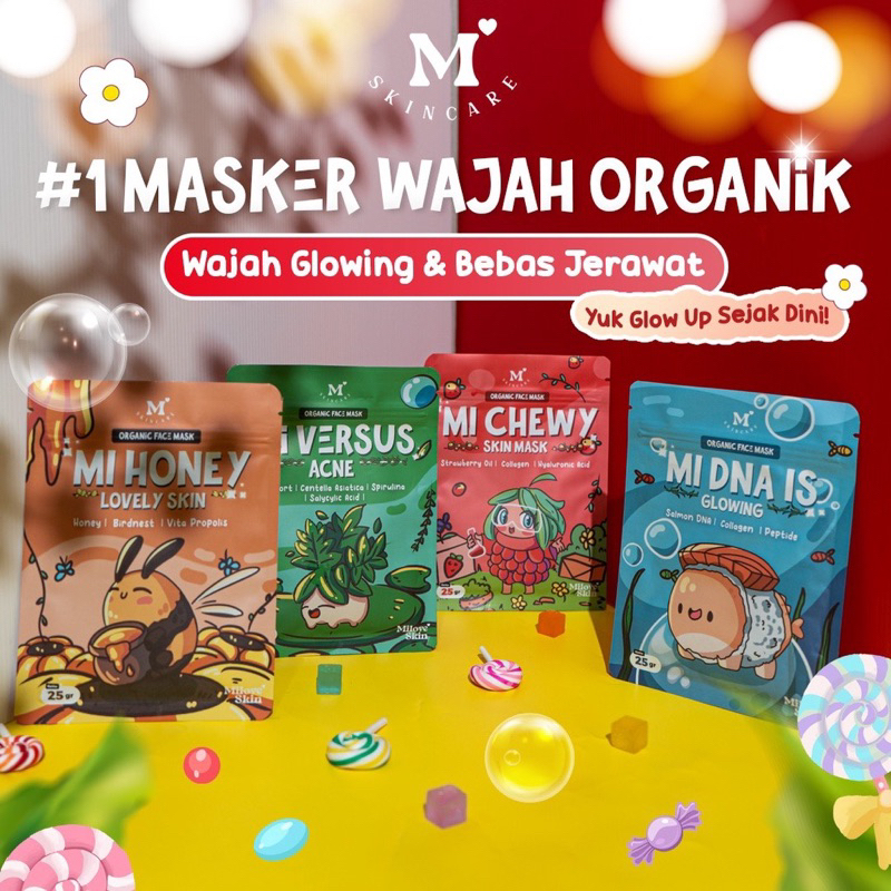 Jual Milove Skin Masker Wajah Organik Solusi Jerawat Glowing