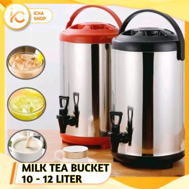 Jual Milk Tea Bucket Stainless Haffy Fun 10 12 Liter Dispenser Air Panas And Dingin 10l 12l 4358