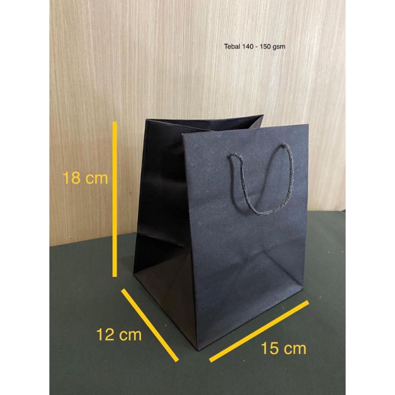 Jual Paperbag Polos Donat Hitam Shopee Indonesia