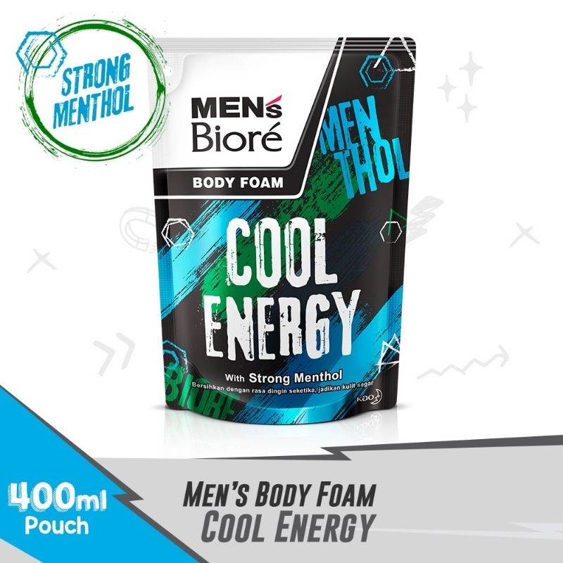 Jual MENS BIORE Cool Energy 400ml Strong Menthol Sabun Mandi Cair ...
