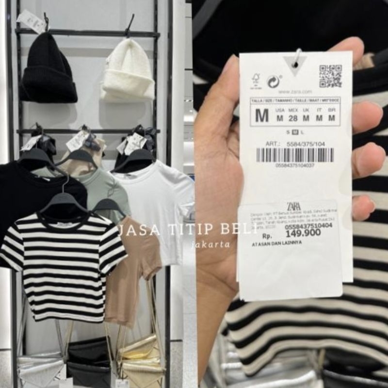 Jual Zara Kaos Crop Top Polos Basic Cewek Crop Tee Shopee Indonesia