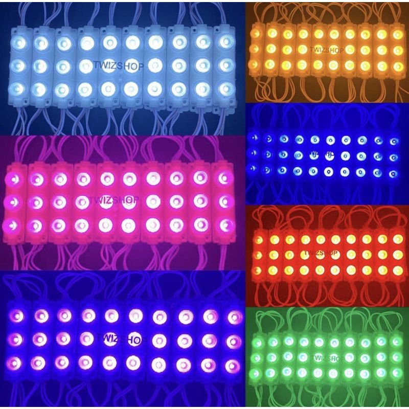 Jual Lampu Modul LED 3 Mata 12 V 24 V Waterproof Lampu Modul Led 3 Watt