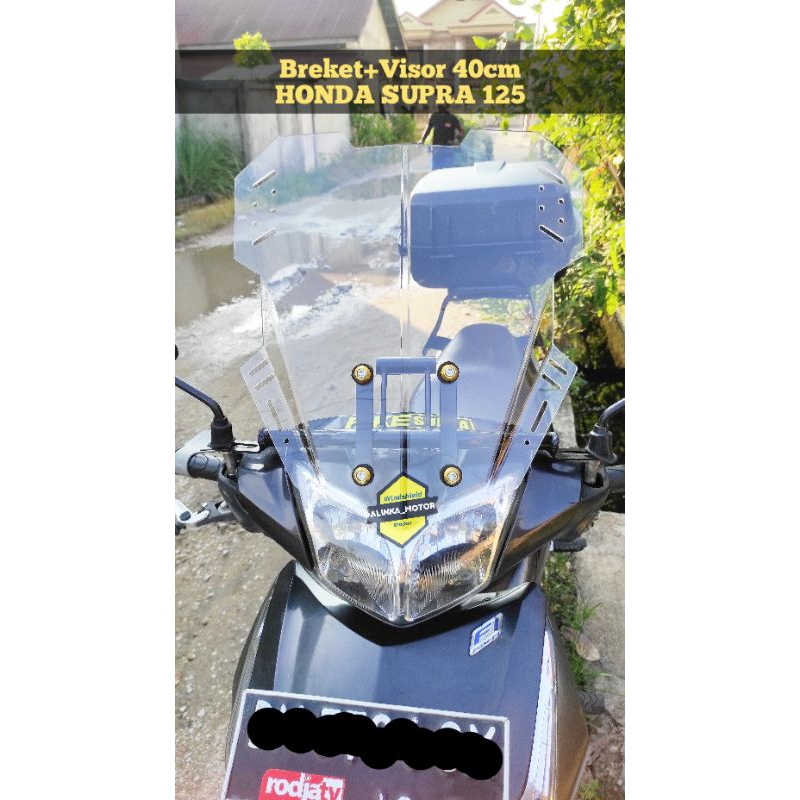 Jual PAKET Breket+ Visor 40cm V.1 Supra 125 Wave 125 Kharisma Visor Custom Visor supra Visor