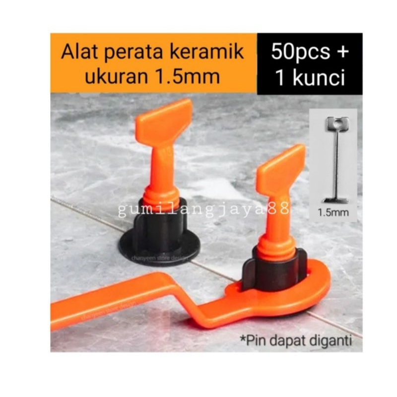 Jual 50pcs Reuseable Tile Leveling Model Putar Alat Perata Pasang