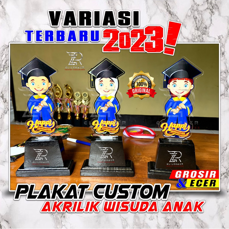 Jual Plakat Akrilik Wisuda Anak TK Kado Kenang Kenangan Sekolah