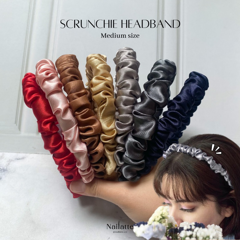 Jual Bandana Scrunchie Korea Bando Bondu Bendo Bando Kerut Bando Serut Bando Wanita 