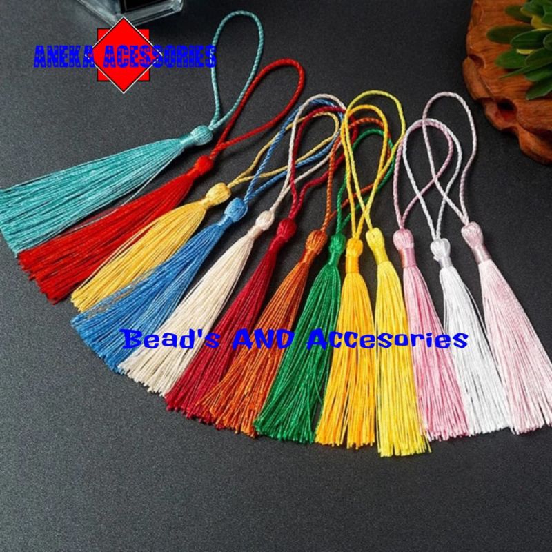 6pcs Tassels Handmade Floss Silky Tassels for Crafts Mini Tassel Keychain  Jewelry Making Earrings Souvenir Bookmark DIY Tags