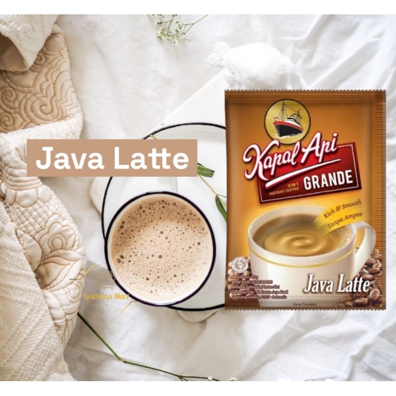 Jual GS Kapal Api Kopi Instant 3 In 1 Grande Java Latte 20gr | Shopee ...