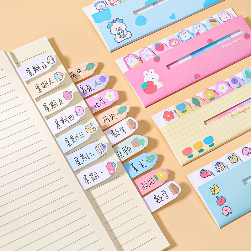 Jual STICKY NOTES KARAKTER LUCU/sticky notes pembatas buku kertas memo ...
