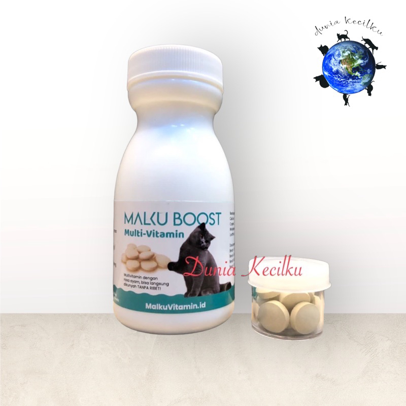 Jual Malku Boost Multivitamin Kucing Daya Tahan Tubuh / Imun / Virus ...