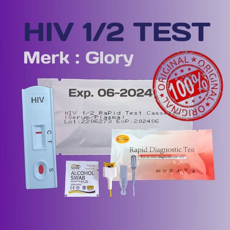 Jual Alat Cek HIV 1/2 Test Akurat Glory Diagnostics Shopee Indonesia