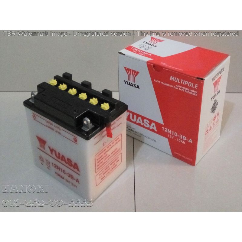 Jual Aki Motor TOSA Roda 3,Vespa px-150 Multipole YUASA Basah 12N10-3B