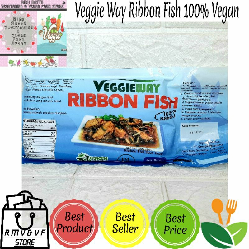 Jual Veggie Way Ribbon Fish / Ikan Nabati 2 Roll Vegetarian Frozen Food ...
