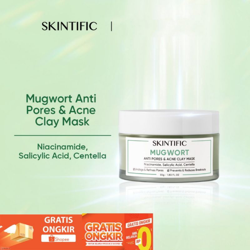 Jual Skintific Mugwort Anti Pores Acne Clay Mask G Shopee Indonesia