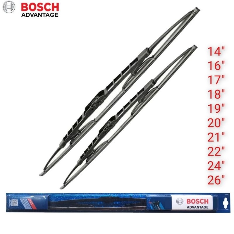 Jual WIPER BLADE BOSCH ADVANTAGE 14" 16" 17" 18" 19" 20" 21" 22" 24" 26 ...