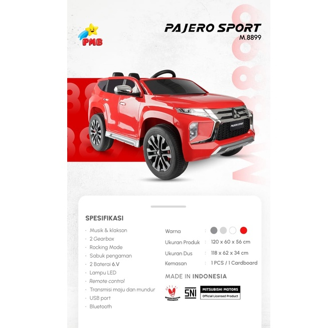 Jual MOBIL ACCU PMB MITSUBISHI PAJERO SPORT M-8899 | Shopee Indonesia
