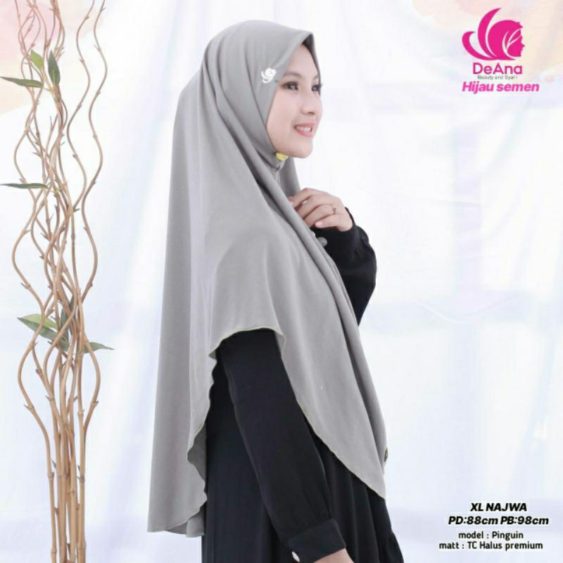 Jual Jilbab Instan Non Pet Najwa Size Xl Matt Kaos Tc Shopee Indonesia