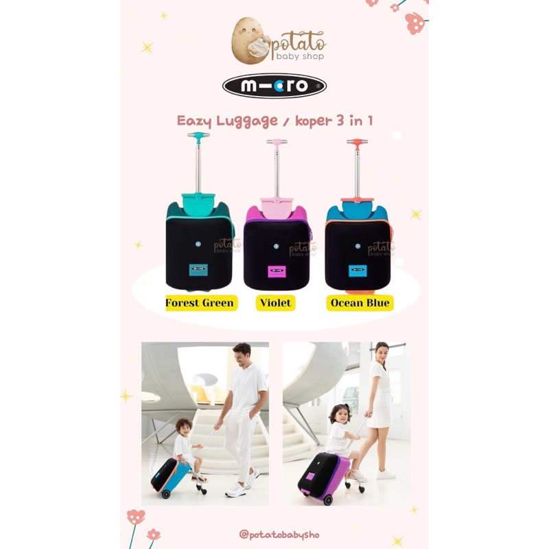 Jual Micro Eazy Luggage - Koper & Trike 3in1 Cabin Size | Shopee Indonesia
