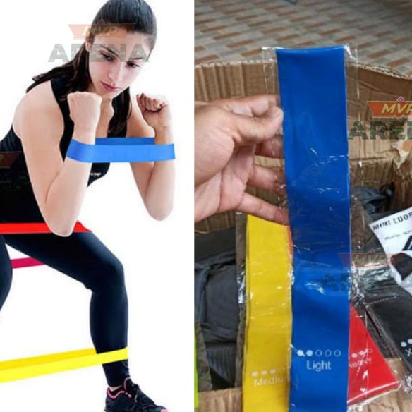 Jual resistance Band Loop Tension Rope Fitness resistance loop BIRU ...