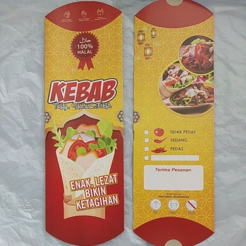 Jual Dus Besar Kemasan Kebab 100pcs Full Colour Lampion Shopee