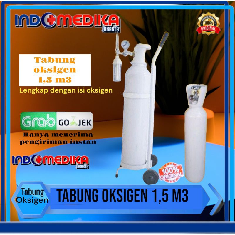 Jual Tabung Oksigen 1.5m3 Lengkap Siap Pakai / Tabung Set 1.5M3 ...