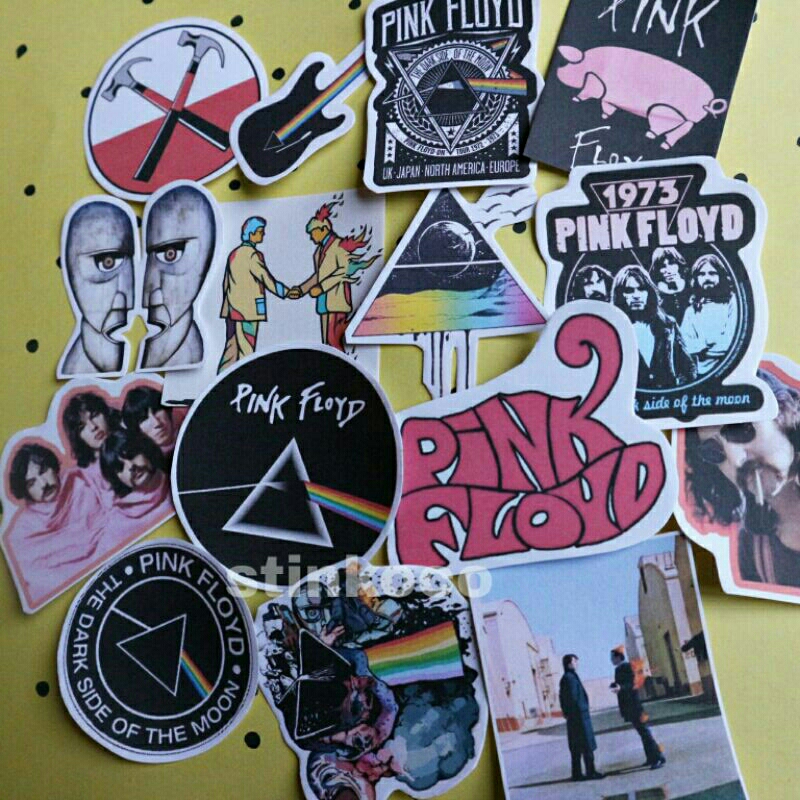 Jual [15 PCS] STICKER PINK FL0YD / ROGER WATERS / DAVID G1LMOUR ISI 15 ...