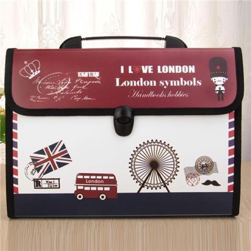 Jual document folder organizer bag tas dokumen map A4 expanding slot ...