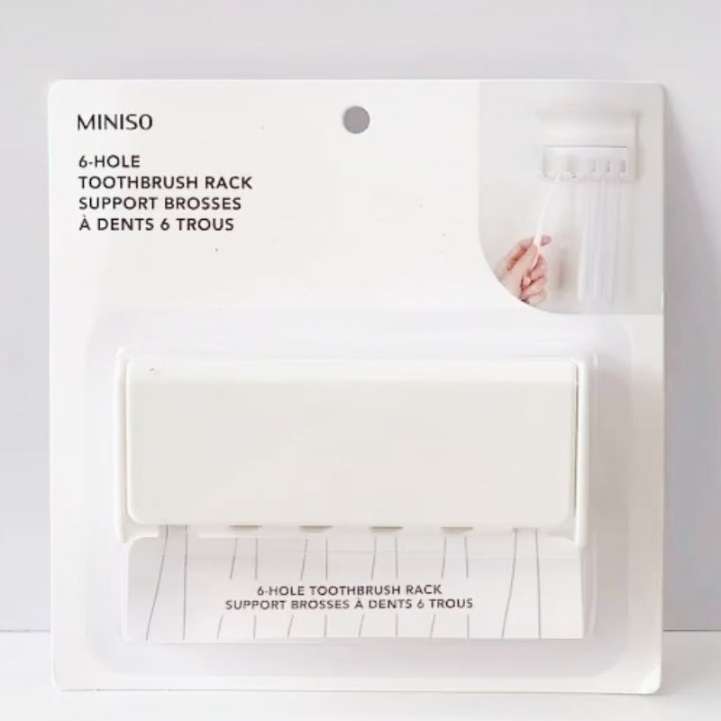 Jual MINISO GENERAL USE 6 HOLE TOOTHBRUSH RACK / TEMPAT SIKAT GIGI 6 ...