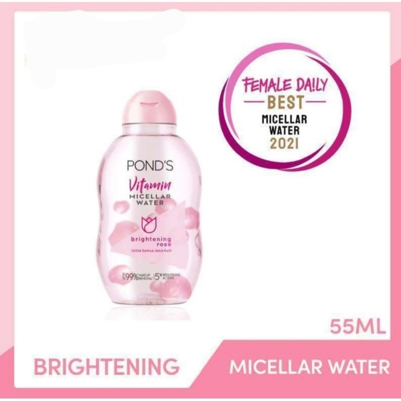 Jual Pond's vitamin micellar water 55ml brihtening water expired 2026