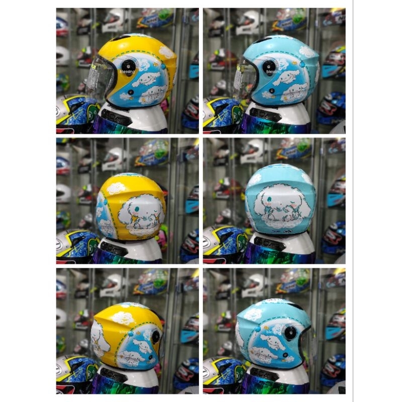 Jual BMC MILAN MOTIF VARIASI WARNA HELM OPEN FACE VISOR CLEAR Shopee