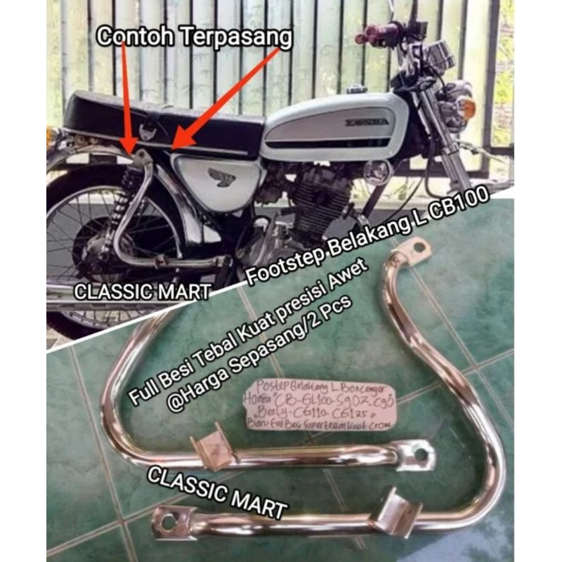 Jual Footstep Postep Belakang L Honda Cb Cb Gl S Z Benly Cb