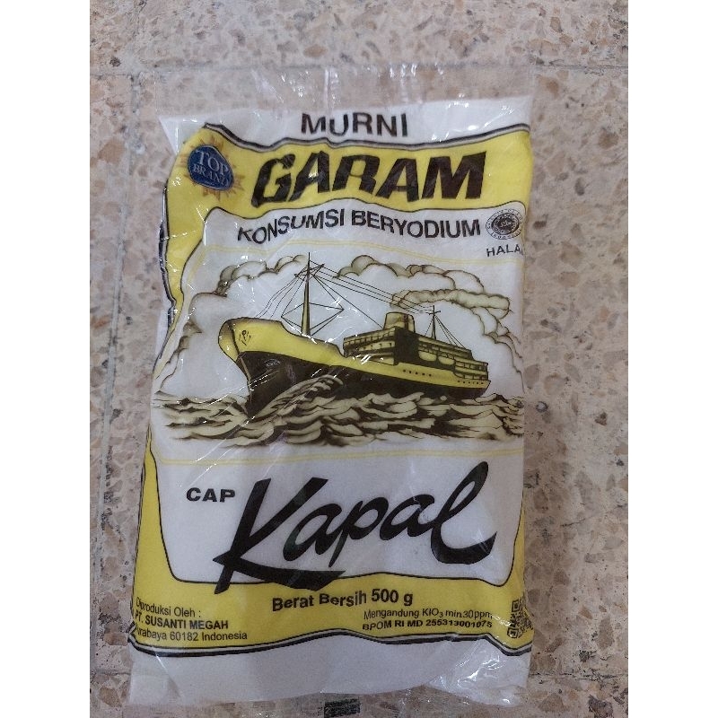 Jual Garam Dapur Cap Kapal 500 Gr | Shopee Indonesia