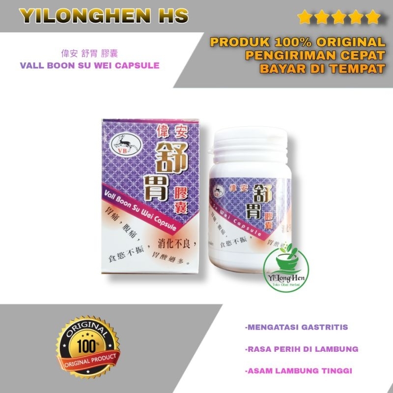 Vall Boon Su Wei Capsule Obat Lambung Kronis Maag Akut Nyeri Gastritis