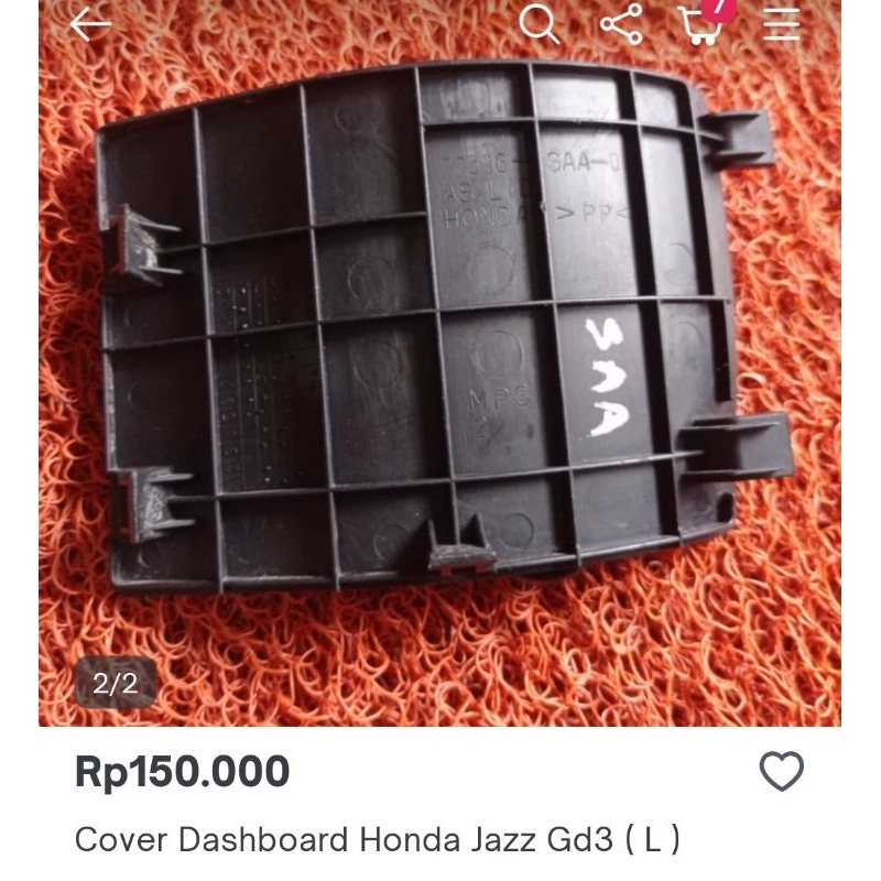 Jual cover dashboard honda jazz gd3(L) Shopee Indonesia