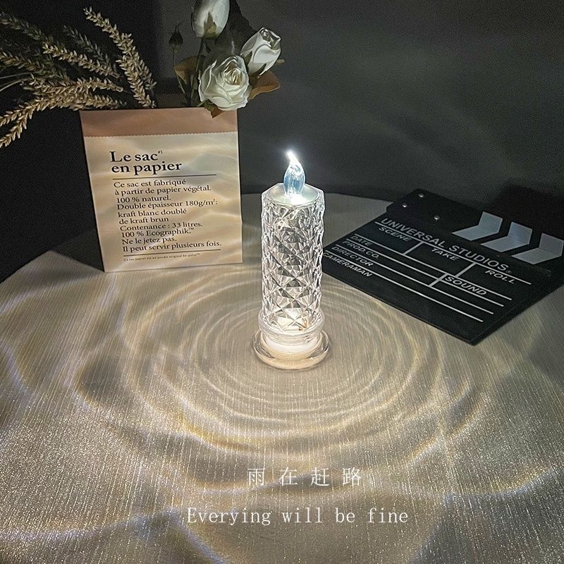 Jual Lampu Dekorasi Aesthetic Lampu Bentuk Lilin Akrilik Candle Lamp