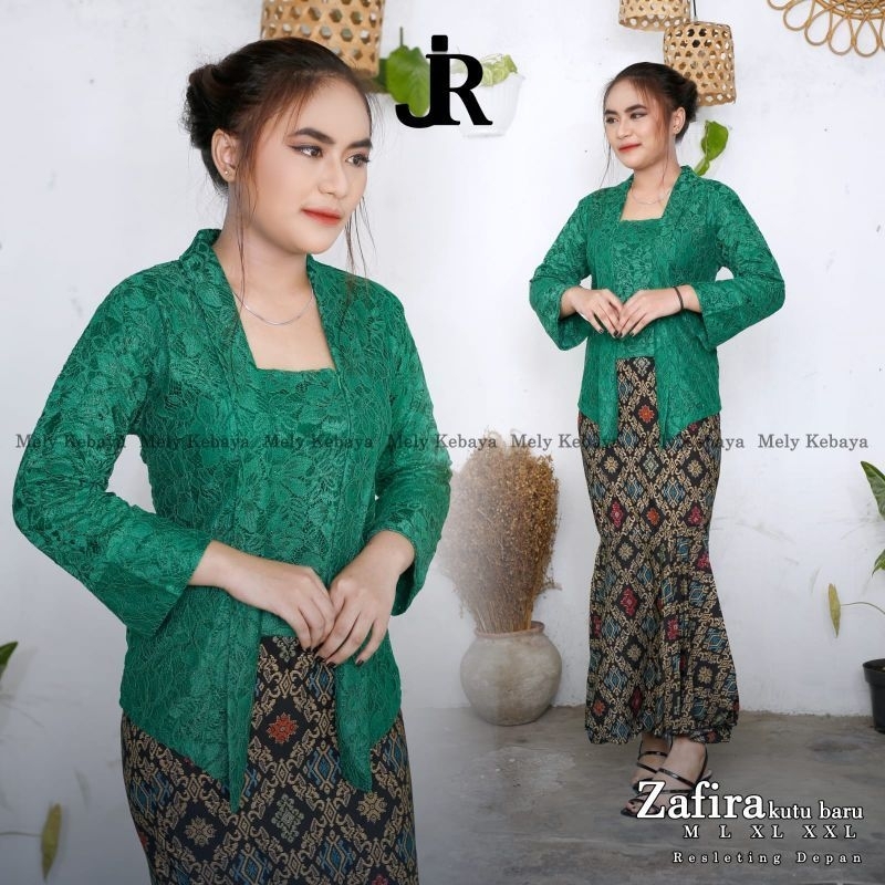 Jual Setelan Kebaya Kutubaru Zafira Stelan Kebaya Brukat Kutu Baru