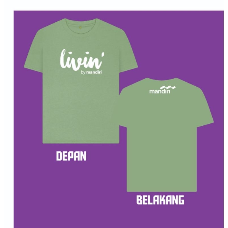 Jual Kaos Livin By Mandiri Baju Custom Livin By Mandir Shopee Indonesia