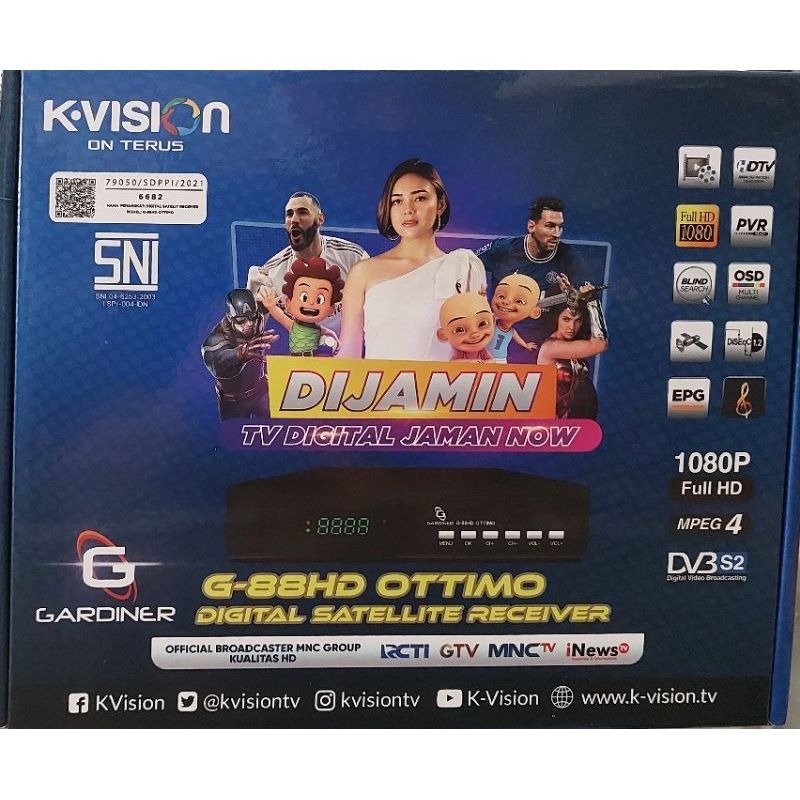 Jual Receiver Gardiner OTTIMO HD GOL K Vision Free Channel Shopee