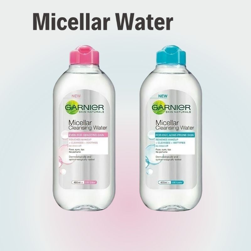 Jual Garnier Micellar Cleansing Water Pink / Blue Skin Care 400 ml