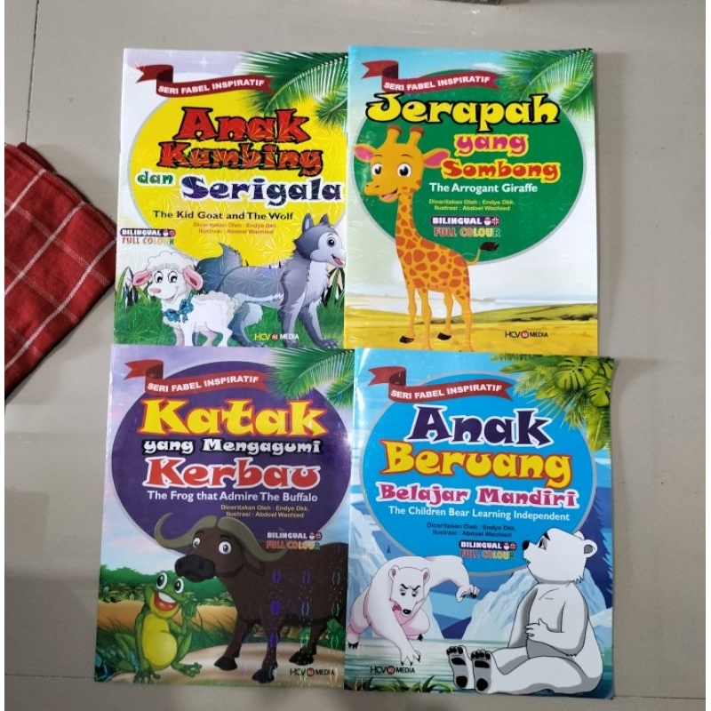 Jual BUKU FABEL CERITA ANAK DAN DONGENG BINATANG BILINGUAL FULL COLOUR ...