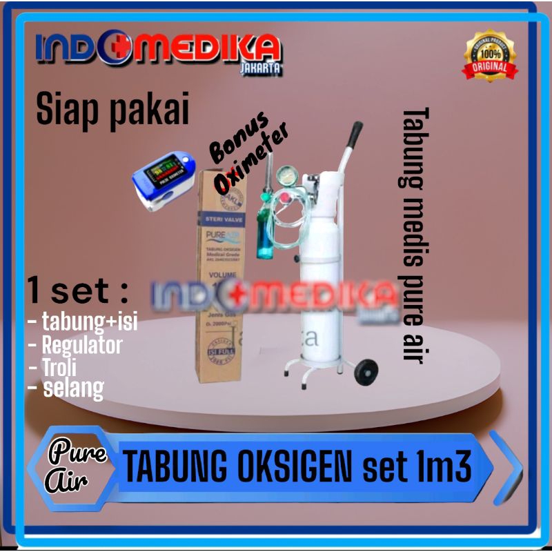 Jual Tabung Oksigen Lengkap 1m3 / Tabung Oksigen 1m3 Lengkap / Tabung ...