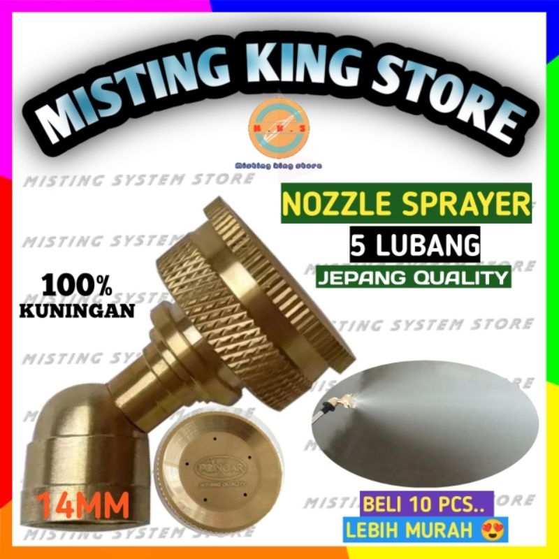 Jual NOZZLE BENGKOK SPRAYER SPUYER ELEKTRIK KUNINGAN 4 / 5 MATA ...