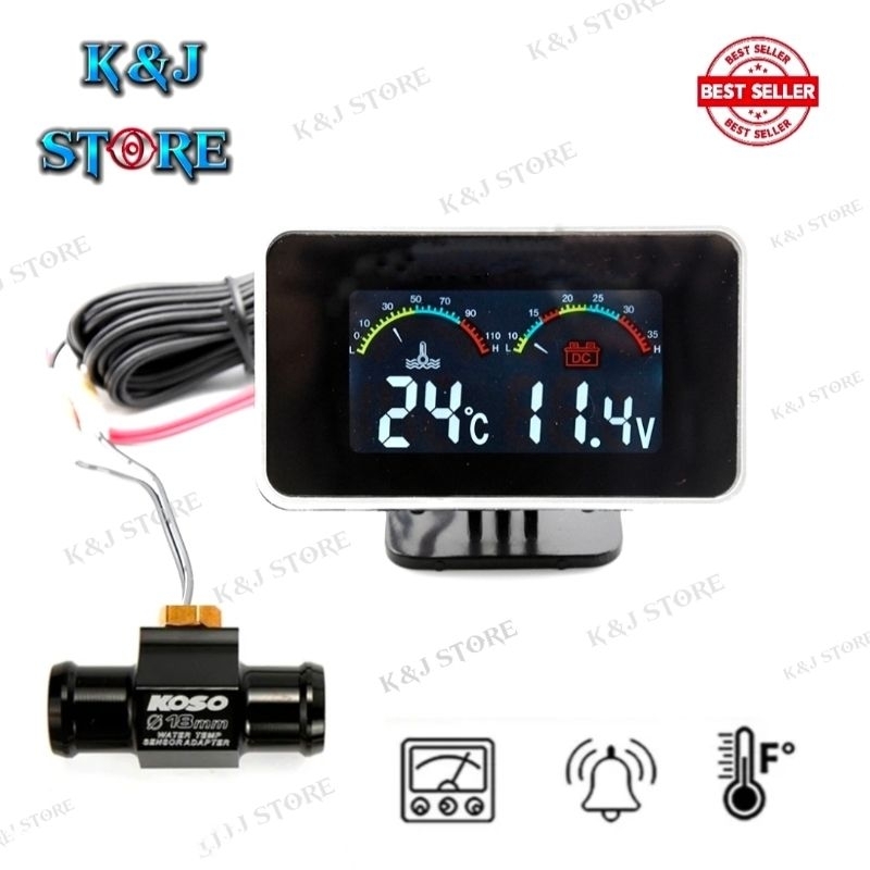 Jual Digital Water Temperature Meter Thermometer Voltmeter Gauge