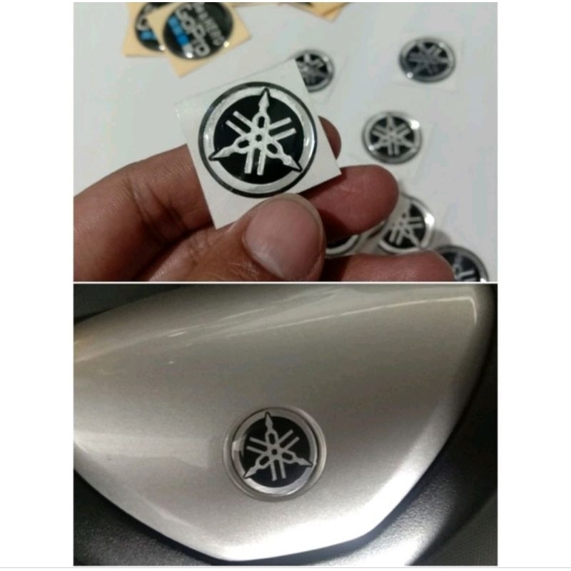 Emblem yamaha 2,5cm lentur emblem stang yamaha lexi nmax aerox