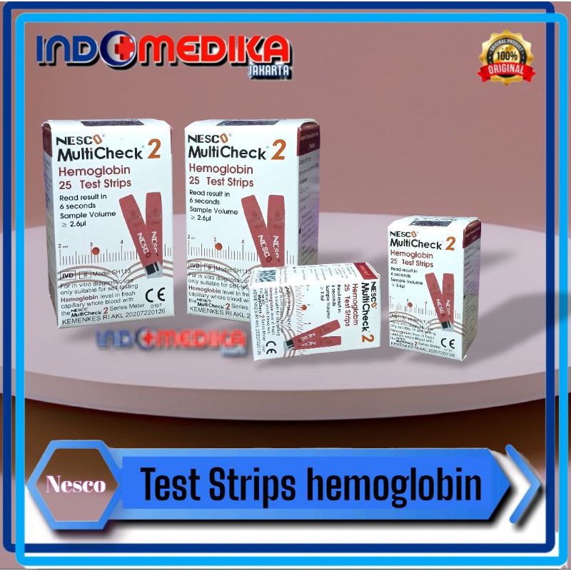 Jual Nesco Hemoglobin strip / Nesco Multicheck 2 Hemoglobin / nesco Hb ...